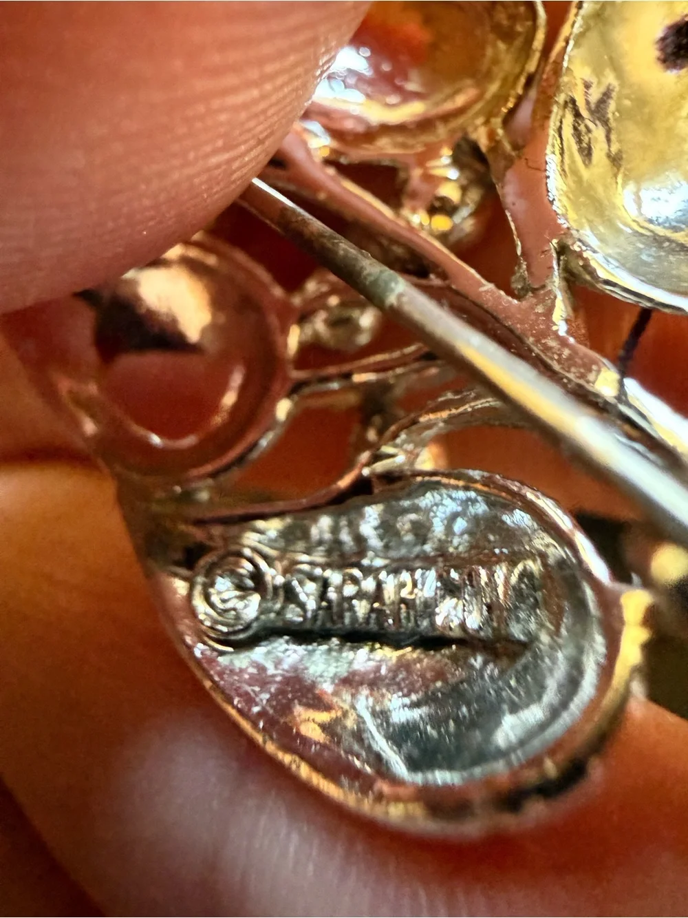 Sarah Coventry Silver Tone Leaf and Berry Brooch